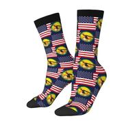 Drapeau Du Comté De Saint-Louis, Missouri Et Des États-Unis Homme Femme Chaussettes De Travail Respirant Soquettes Sport Anti-Transpirante Chaussette De Basket Pour Cyclisme Marche Les Loisirs