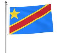Drapeau du Congo 2x3 Drapeau double face - Bannière extérieure robuste et décorative, idéale pour le jardin, la chambre et la décoration de fête