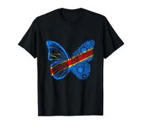 Drapeau du Congo avec racines congolaises et papillons T-Shirt