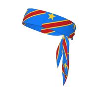 Drapeau du Congo Bandeau de Sport Anti-transpiration Bandeau de Sport Unisexe Bandeau de Sport Bandeau Convient pour Voyage en Plein Air et Divers Sports