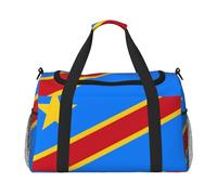 Drapeau du Congo. C'est un sac de voyage à bandoulière portable avec une grande capacité et multifonctionnel, un incontournable pour les voyages en plein air
