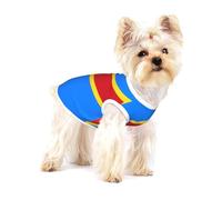 Drapeau du Congo - Chemise pour chien en coton doux et respirant - Pour chiens et chats - Convient pour les petits animaux de compagnie