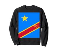 Drapeau du Congo Congo Cœur Fier Patrimoine fête Nationale Sweatshirt