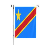 Drapeau du Congo décoratif double face - Bannière de jardin, parfaite pour la décoration extérieure et intérieure, disponible en deux tailles