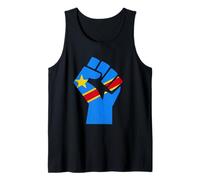 Drapeau du Congo Handfist Racines Congolaises République du Congo RDC Débardeur