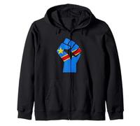 Drapeau du Congo Handfist Racines Congolaises République du Congo RDC Sweat à Capuche