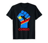Drapeau du Congo Handfist Racines Congolaises République du Congo RDC T-Shirt