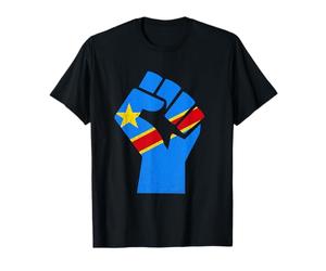 Drapeau du Congo Handfist Racines Congolaises République du Congo RDC T-Shirt