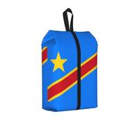 Drapeau du Congo Sac à chaussures de voyage résistant à l'eau avec poignée pour valise, baskets, bottes, gym 1 PC, 1 pièce., One Size, Classique