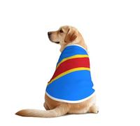 Drapeau du Congo - T-shirts pour chiens - Vêtements pour chiens de grande et moyenne taille - Chemises confortables pour chien, parfaites pour un usage quotidien