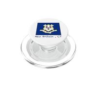 Drapeau du Connecticut de la Nouvelle-Bretagne Souvenir des États-Unis PopSockets PopGrip pour MagSafe