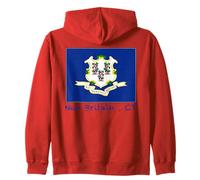 Drapeau du Connecticut de la Nouvelle-Bretagne Souvenir des États-Unis Sweat à Capuche