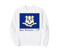 Drapeau du Connecticut de la Nouvelle-Bretagne Souvenir des États-Unis Sweatshirt