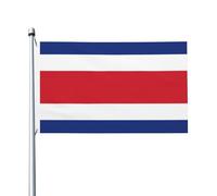 Drapeau du Costa Rica 0,9 x 1,5 m - Bannières résistantes à la décoloration pour intérieur/extérieur, avec œillets métalliques, pour décoration de maison et de vacances