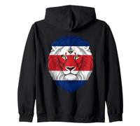 Drapeau du Costa Rica aux Couleurs de tête de Lion Sweat à Capuche