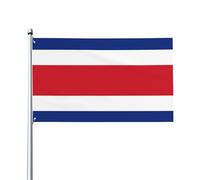 Drapeau du Costa Rica. Drapeau de jardin extérieur 0,9 x 1,5 m, bannière en polyester imprimé vif, facile à accrocher pour terrasse, fête, camping
