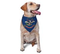 Drapeau du Dakota du Nord Foulard Triangulaire Chiens Mode Écharpe Triangulaire Lavable Écharpe pour Chien pour Animal De Compagnie Chat Chiot