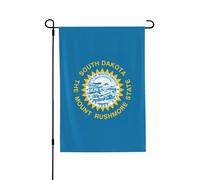 Drapeau du Dakota du Sud - Bannières de cour double face durables - 71,1 x 101,6 cm - Pour décorations saisonnières