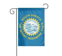 Drapeau du Dakota du Sud imprimé drapeaux de jardin pour décoration extérieure, petit drapeau de cour saisonnier hiver Noël vacances décoration extérieure