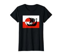 Drapeau du Danemark Groenland n'est Pas à Vendre Support Design Danois T-Shirt Graphique avec Valeur, Femme, Noir, L