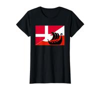Drapeau du Danemark Groenland n'est Pas à Vendre Support Design Danois T-Shirt Graphique avec Valeur, Femme, Noir, S
