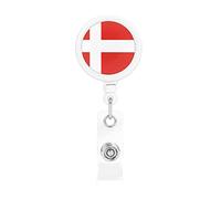 Drapeau du Danemark Porte-Badge Rétractable Reel Clip Id Card Holder forNurse Student Office Worker