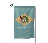 Drapeau du Delaware - Drapeau de bienvenue - Décoration extérieure - Pour jardin et terrasse - 30,5 x 45,7 cm - Plusieurs formes
