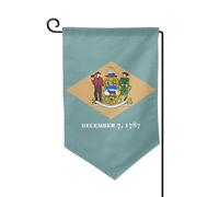 Drapeau du Delaware - Drapeau de bienvenue - Décoration extérieure - Pour jardin et terrasse - 30,5 x 45,7 cm - Plusieurs formes