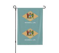 Drapeau du Delaware - Drapeaux de jardin double face - Décoration saisonnière pour cour et porche