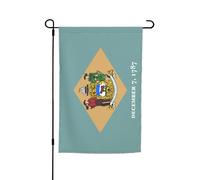 Drapeau du Delaware imprimé amusant pour jardin, maison, terrasse, pelouse, cour, décoration de vacances, 30,5 x 45,7 cm