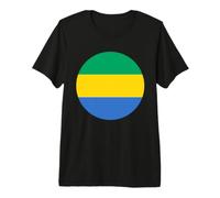 Drapeau du Gabon Cercle T-Shirt Haut de Gamme