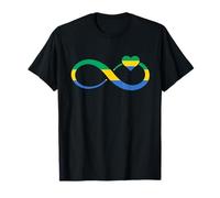 Drapeau du Gabon Cœur Infinity Gabonese Pride Gabonaise Racines Gabonaises T-Shirt