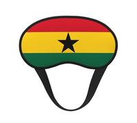 Drapeau du Ghana C'est un masque pour les yeux à bord noir. Le masque doux pour les yeux peut améliorer la qualité du sommeil et est adapté pour l'intérieur, l'extérieur et les voyages.
