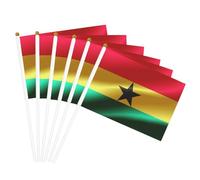 Drapeau du Ghana, drapeau de parade, résistant à la décoloration, pour l'extérieur du dortoir - Séchage rapide, couleurs vives, drapeaux printemps-été, bâton à main