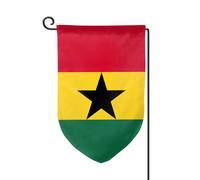 Drapeau du Ghana imprimé drapeau de bienvenue pour décoration extérieure tous temps jardin patio drapeau 30,5 x 45,7 cm plusieurs formes