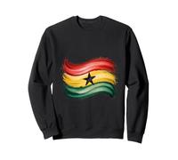 Drapeau du Ghana Peint Vague Étoile Fierté Ghanéenne Sweatshirt