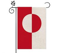 Drapeau du Groenland - 30,5 x 45,7 cm - Double face - En polyester durable - 3 plis - Résistant aux intempéries - Pour extérieur, terrasse, pelouse, porche