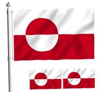 Drapeau du Groenland 7,6 x 12,7 cm - Bannière en polyester résistant à la décoloration avec œillets pour la fête nationale, événement sportif - 7,6 x 12,7 cm