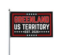 Drapeau du Groenland, territoire américain, établi en 2026, 90 x 150 cm, bannière de jardin simple face