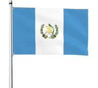 Drapeau du Guatemala, 5 drapeaux, bannière de 1,2 m x 1,8 m, pour patio, pelouse et jardin, décoration extérieure, couleurs vives et résistantes à la décoloration
