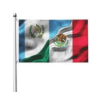 Drapeau du Guatemala et du Mexique (90 x 150 cm) pour extérieur