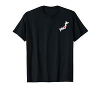 Drapeau du Japon Carte Soleil Levant Asie Orientale Paysage T-Shirt