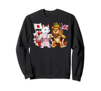 Drapeau du Japon et du Royaume-Uni Origines japonaises Sweatshirt