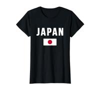 Drapeau du Japon T-Shirt Graphique avec Valeur, Femme, Noir, XL