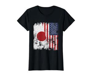 Drapeau du Japon USA Vieilli - Demi américain T-Shirt Graphique avec Valeur