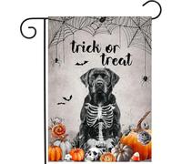 Drapeau du jardin d'Halloween 12x18 pouces à double face halloween drapeau de la cour de la cour la chute sorcière.