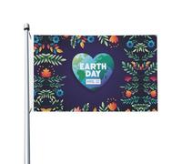 Drapeau du jour de la terre 3x5 pieds Double face en plein air pour les événements de célébration décoration de fête de vacances bannière en Polyester drapeaux de signe de cour