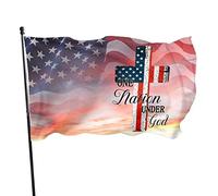 Drapeau du Jour de l'Indépendance du 4 juillet Memorial Day Bannière 3x5 pieds Affiche Toile de fond décorative Décoration murale Polyester S'applique au jardin Cour Maison Dindoor Extérieur