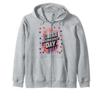 Drapeau du Jour de l'indépendance du Liberia Vieilli avec Feux d'artifice Sweat à Capuche