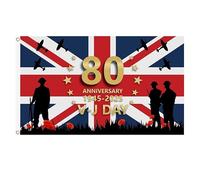 Drapeau du jour du 80e anniversaire de la VJ - Drapeau Buntinga VJ Day 2025 - 1,5 x 0,9 m
